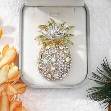 1 Piece Rhinestone Fruit Pineapple Design Ladies Brooch Suit Coat Clothing Accessories Pins Simulated Luxury Party Favors - Kiểu 3 - Xem 5