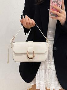 [US-Based Shipping]1pc Lacquered Polyurethane Leather Handbag For Women, Y2k Babe Bag, Lacquered Mini Square Bag, Simple Mini Bag, Shoulder/Underarm Bag, Retro Mini Bag, Versatile Work Bag, Student Mini Square Bag, Retro Inspired Bag For Women, Fashionable White Bag,White Bag,Pumpkin,Autumn,Halloween,Fall,Christmas,Thanksgiving,Festival,Cyber Monday,Holiday,Gift,New Year,Snow,Winter,Warm,End-Of-Year,Party,Bags For Women,Purses And Bags Women,Purses For Women,Small Purse,Summer,Carteras Para Mujer,Pink Purse - trắng - Xem 9