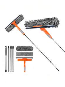 Professional 72" High Window Cleaning Squeegee Set With Extension Pole, 2-In-1 High Window Cleaning Squeegee Set With 1 Rotatable Head And 2 Interchangeable Washers, Best Indoor Outdoor Window Washing Equipment - A - View 16
