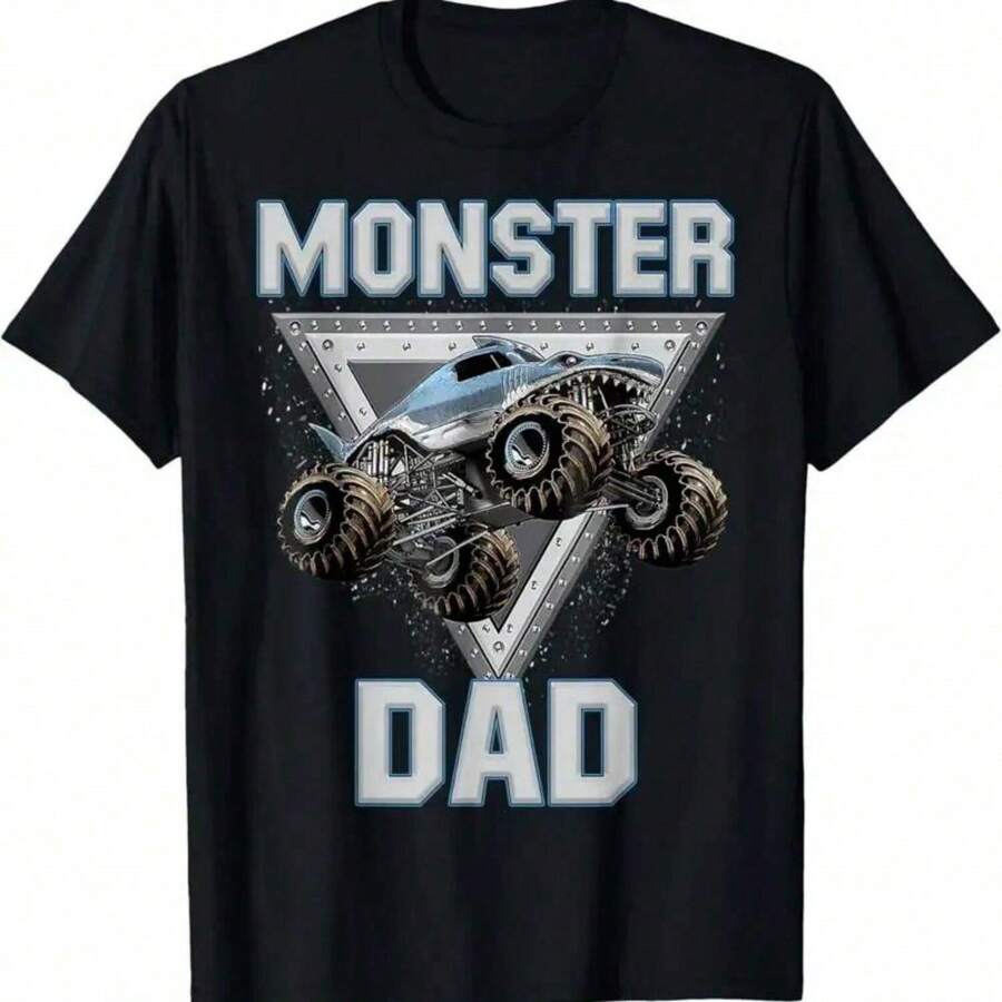 Monster Truck Dad Fathers Day Monster Truck Are My Jam T Shirt - màu đen - Xem 1