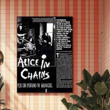 1张复古乐队A-Alice In Chains经典海报，现代防水高清海报，精美家居装饰，房间墙面装饰无框帆布画，卧室、客厅、走廊的理想礼物，墙面艺术，墙面装饰，生日毕业家居装饰，装饰品，无框 - 333 - 查看 30