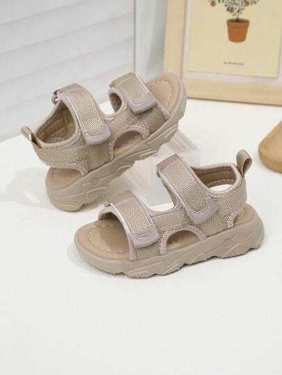 1 Pair Kids' Sports Sandals, Outdoor Beach Sandals, Soft Sole Fashionable Boys' Sandals
