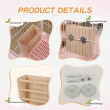 Wooden Guinea Pig Hay Feeder, Rabbit Hay Rack, Chinchilla Hay Rack, Rabbit Food Dispenser, Rabbit/Guinea Pig/Chinchilla Hay Feeder Accessories - View 4
