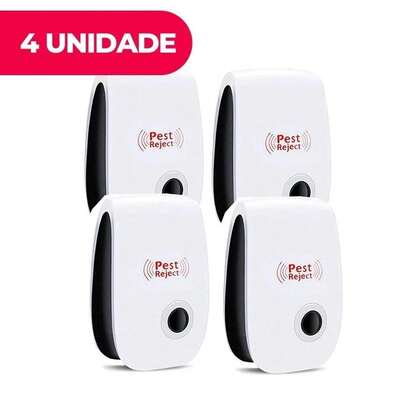 Kit 4 Repelentes Eletrônicos Ultrassônicos – Repele Mosquitos/ Pernilongos/ Baratas/ Ratos e Morcegos Bivolt