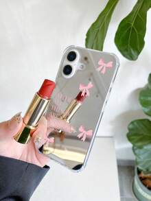 Bow & Heart Cute Pattern Mirror Shockproof Phone Case, Compatible With IPhone 13/11/17/16/14/15/15 Pro/15 Plus/15 Pro Max/7 Plus/8 Plus/X/Xs Max/Xr/11 Pro/12 Pro/13 Pro/14 Pro/12 Mini/13 Mini/11 Pro Max/12 Pro Max/13 Pro Max/14 Pro Max/14 Plus/17 Pro/17 Air/6/6s Plus/7/8/16 Pro/16 Plus/16 Pro Max/SE2/17 Pro Max And Galaxy/A54/A14/A12/A13/A15/A32/A33/A24/A52S/S20/S21/S22/S23/S24/S23Plus/S24ultra/S25/A15/A33/A23 - style3(1PC) - 查看 2