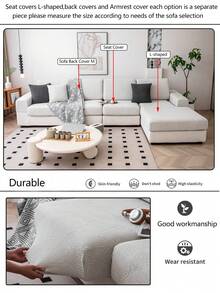 1 tấm bọc ghế sofa co giãn, dày dặn, chống trượt, phủ toàn bộ bề mặt, dùng được cả 4 mùa, chăn sofa vải dày dặn, có thể giặt máy, chống bụi, thân thiện với thú cưng, trang trí nhà cửa, có thể điều chỉnh cho sofa góc, phòng ngủ, văn phòng, phòng khách, sofa hình chữ L và sofa 1/2/3/4 chỗ ngồi. - Màu Xám nhạt - Xem 11