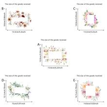 1/5pcs Floral Light Switch Stickers, Creative Watercolor Flower Plant Wall Decals, Self-Adhesive Outlet Decorations, Removable Vinyl Wall Stickers, Suitable For Living Room, Bedroom, Kitchen, Bathroom, Elegant Home Interior Decor - Multicolor - View 11