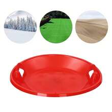 SENDERPICK 1PCS Downhill Snow Scooter Snow Sled Round Snow Sled - Red - View 1