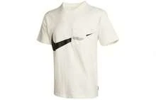 Nike Sportswear Swoosh Pocket Letter Print Crew Neck Short Sleeve T-Shirt - White - View 10
