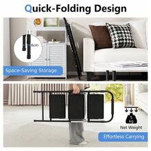 COSTWAY 3 Step Ladder, Folding Step Ladder W/ Wide Anti-Slip Pedals & Handgrip, Portable Step Stool For Household & Office, 330 LBS Capacity, Black - A - View 7