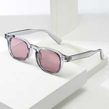 Translucent Gray Frame With Purple Trim