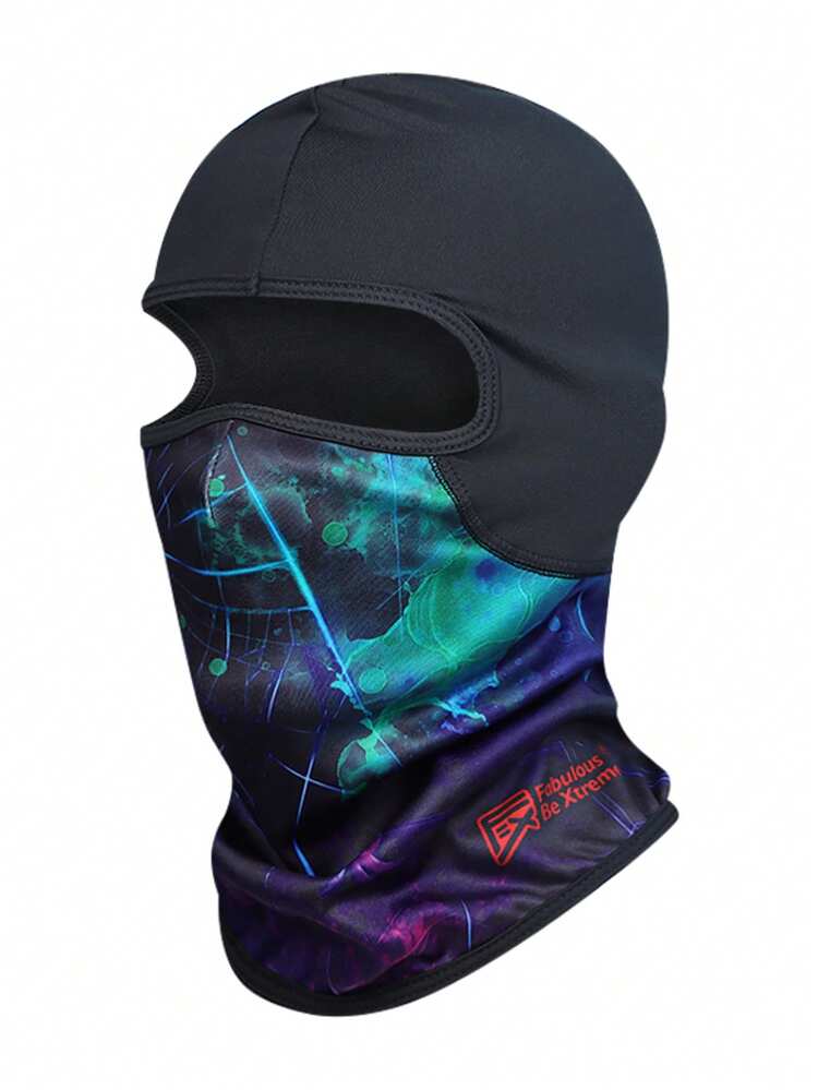 Pasamontañas estampado con estilo, cálido y a prueba de viento, cubierta facial cómoda para ciclismo, esquí y actividades al aire libre en invierno - Multicolor - Añade 28