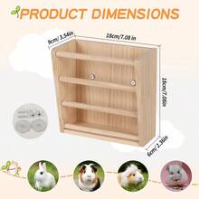 Wooden Guinea Pig Hay Feeder, Rabbit Hay Rack, Chinchilla Hay Rack, Rabbit Food Dispenser, Rabbit/Guinea Pig/Chinchilla Hay Feeder Accessories - View 3