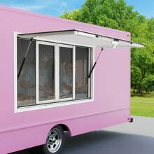 SanBouSi Food Truck Service Window, Aluminum Alloy Concession Window With 4 Horizontal Sliding Screen Windows, Wall Mounted Metal Concession Stand Windows - White - View 8