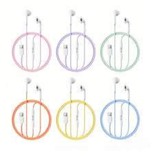 The RM-10 Wired In-Ear Headphones Feature A Comfortable In-Ear Design, Rich Sound Quality, A Stylish Macaron-Colored Exterior, A Three-Button In-Line Control, And A High-Definition Microphone For Convenient Calls And Music Playback. They Are Compatible With Apple, Huawei, And Xiaomi Devices. - Multicolor - View 1