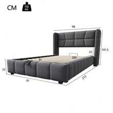 Bed Bases & Foundations - Gray + Fabric + 90cm*200cm - View 5