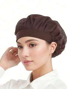 Breathable Chef Hat Mesh Dust-Proof Hat 360 Degree Air Circulation Work Caps Adjustable Fabric Hat Elastic Kitchen Cooking Cap Mesh Hair Net Cap For Men And Women For Catering Baking Hotel Restaurant Factory Food Processing Use Workshop Work Net Hats Uniform Cap Non-Slip Hairnet Reusable Head Cover Hair Chefs Work Accessory Kitchen Accessor - 彩色 - 查看 5