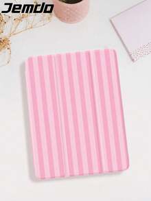 Minimalist Stylish Bicolor Striped, Pink And Yellow Striped Print Tablet Protective Case, Compatible With IPad 10.2 Inch, IPad Pro 2021/2020, IPad 9th/10th Gen, Galaxy Tab A8 10.5 Inch 2022, Matepad 10.4/Tab, Anti-Drop, With Pen Slot, Support Sleep/Wake - 多色-7 - 查看 3