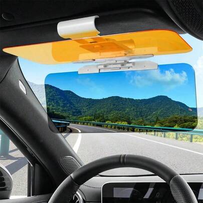 Polarized Sun Visor For Car, Universal Anti-Glare Sun UV Blocker For Day & Car Light / Road Light Blocker For Night