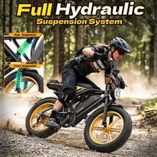 Electric Bike, Removable Batterywith ,Electric Bicycle For Adults, 20''x 4.0 Tire E Bike Hydraulic Brakes - 黃色 - 查看 2