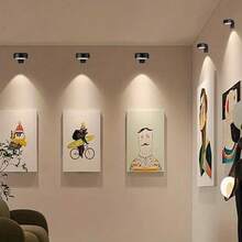 1/3/6pcs Remote-Controlled Wall Lamps, Decorative Night Lights, Home Wall Art Lights, Poster Lighting Fixtures, With 3 Adjustable Brightness Levels And 3 Color Temperatures, Timer Function, Remote-Controlled Night Lights, Headboard Decorative Lighting, Suitable For Bedroom Decor And Ambient Enhancement - Battery Version - View 10