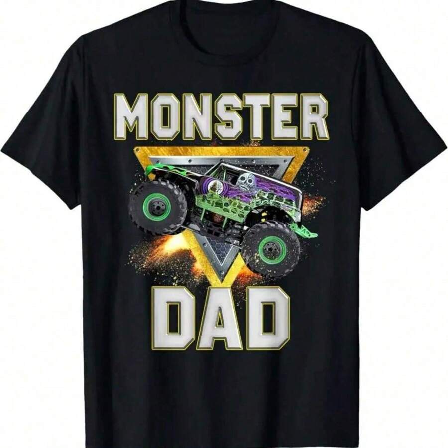 Monster Truck Dad Monster Truck Are My Jam Truck Lovers T Shirt - màu đen - Xem 1
