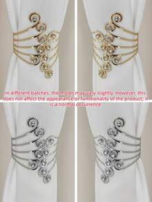 2 Pieces / 1 Piece, Metal Curtain Hangers - - With Crystal Wings Design, Adjustable, Suitable For Fixing Curtains In Bedrooms And Living Rooms. Home Decoration Accessories - Multicolor - View 11