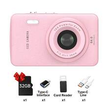 Mini High-Definition Student Digital Camera, Photo Shooting, Video Recording, MP3 Music Player, Replaceable Memory Card Camera, Suitable For Recording Life And Travel, VLOG - Camera + Memory Card + Data Cable + Card Reader + Lanyard + Storage Bag - View 15
