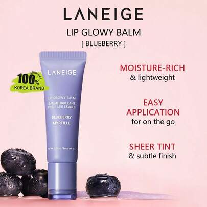 Laneige 玻璃唇精华，果冻高光唇彩，保湿丰盈配方，打造玻璃唇效果，清爽不粘腻，韩国滋养唇部护理，打造水润饱满的双唇。