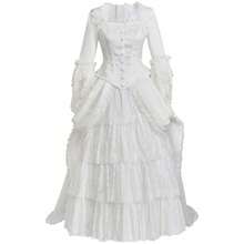 Phantom Opera Cosplay Costume Womens White Victorian Dress Prom Gown Set Halloween Musical Outfit - trắng - Xem 9