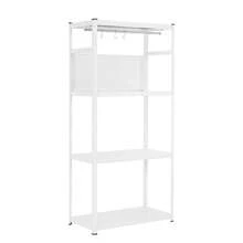 スチールラック オープンラック 可動棚 分割可能 大容量 オープンシェルフ 収納ラック キッチンラック 棚 食器棚 収納ラック 棚 物置 作業台 倉庫用 ボトル不要 幅80cm×奥行40cm×高さ - ホワイト - チェックする 12