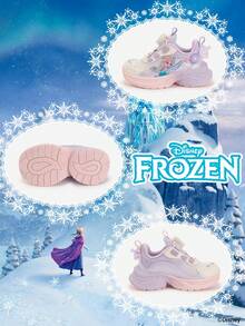 Disney 1 Pair Kids' Sports Shoes, Including Princess Sports Shoes, Anna Princess Sports Shoes And Arendelle Princess Sports Shoes, Suitable For Daily, Holiday Sports And Outdoor Wear. Comfortable, Non-Slip, Durable And Breathable Soles - Mauve Purple - View 4