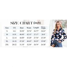 Womens Button Down Shirts Long Sleeve Tops Silk Satin Blouses Business Casual Fashion Outfit - 黑色 - 查看 5