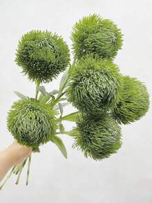 1/3束仿真菊花花束，逼真仿真康乃馨，优雅复古装饰，适用于家居、房间、书桌、派对、生日、卧室、婚礼、花园、室内/室外、圣诞节、情人节装饰 - 彩色 - 查看 1