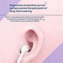 The RM-10 Wired In-Ear Headphones Feature A Comfortable In-Ear Design, Rich Sound Quality, A Stylish Macaron-Colored Exterior, A Three-Button In-Line Control, And A High-Definition Microphone For Convenient Calls And Music Playback. They Are Compatible With Apple, Huawei, And Xiaomi Devices. - Multicolor - View 6