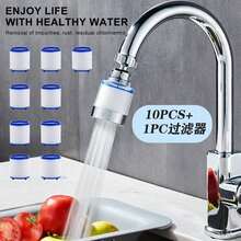 10/20/30 Pcs Kitchen & Bathroom Replacement Water Filter Cartridges, 360° Rotating Sink Water Filter - No Electricity Needed, Blue & White, Easy Installation Faucet Water Filter Purifier, Suitable For Kitchen Sink Faucet, Removes Chlorine, Fluoride And Heavy Metals - Multicolor - View 10