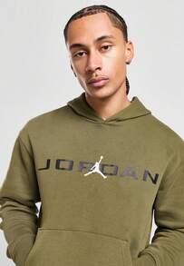 Nike Jordan Essential Fleece Air Stretch Overhead Hoodie Jumpman Hooded Sweatshirt - Olive Green - View 3