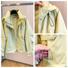 Women's Minimalist Softshell Jacket With Lining, Comfortable And Warm, Fashionable For Outdoor Sports, Holidays, Vacations, Daily Wear, Apré Fashion Multi-Style Outfit - Light Beige - View 11