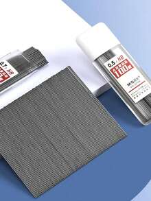 100 piezas Recambios de minas para lápices automáticos M&G, gran capacidad, irrompibles, para lápices automáticos, 0.7mm/0.5mm, 2B/HB - Negro - Ver 5