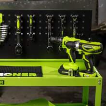 jjtuKroner Carro de erramientas Mlico 3 Pisos con Panel Porta Llaves Carrito Taller Meico con Ruedas y FrenoEstantería para herramientas - Verde Y Negro - Ver 4