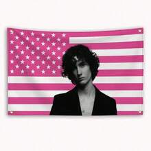 Singer Sombr American Flag Banner Custom Flags For Bedrooms Barber Shop Advertising Decoration Garage Home Decor Items Tapestry 60X40 - Phong cách - Xem 8