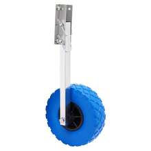 SHIOUCY Blue Stainless Steel Inflatable Boat Trailer Wheels, 9.84" Tire 330.7lbs Max Load Boat Launching Wheels For Beach Short Distance Moving - Azul - Ver 6