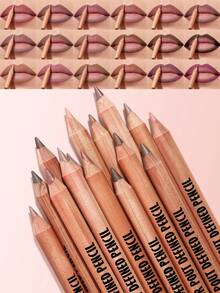 Pudaier 2Pcs Lip Liner Set Waterproof Non-Stick Cup Valentine Gift For All Skin Tones - 02+03 - 查看 4