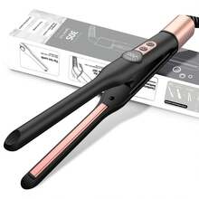 UKLISS Mini Dual Barrel Curling Iron - Travel Friendly Curling Tool, 0.4 Inch Ceramic Curling Wand, Dual Voltage, 5 Heat Settings - View 3
