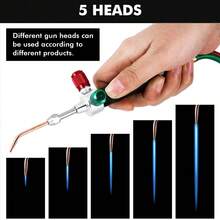 Mini Oxygen Torch Kit, Micro Oxygen Acetylene/Butane Gas Welding Torch With 5pc Tips For Jewelry Repair - Multicolor - View 3