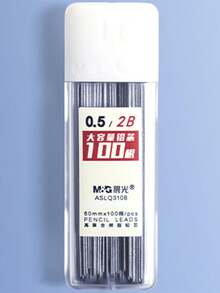 100 piezas Recambios de minas para lápices automáticos M&G, gran capacidad, irrompibles, para lápices automáticos, 0.7mm/0.5mm, 2B/HB - Negro - Ver 12