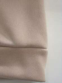 Spring Brown Essential Half-Zip Stand Collar Brown Two-Piece Set, Relaxed Fit Loungewear For Daily Wear, Versatile Outfit For Casual Errands And Lounging   /Swimsuits For Woman  /Summer Outfits For Women - màu nâu - Xem 4