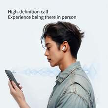 Lenovo Tai nghe không dây nhét tai EA110 Classic, mẫu mới năm 2026, kết nối ổn định Bluetooth 5.4, độ trễ cực thấp, thời lượng pin dài cho cả ngày sử dụng, âm thanh chất lượng cao chuẩn HiFi, khử nhiễu cuộc gọi thông minh cho cuộc trò chuyện rõ ràng. - màu đen - Xem 9