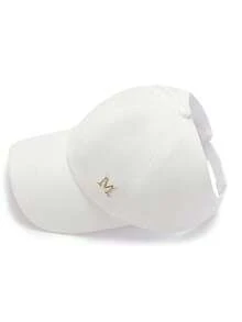 Women's Outdoor Ponytail Friendly Open-Top Baseball Cap, M Letter - Minimalist Letter Sun Protection Hat - Style 1 - View 5