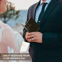 Two Couple's Oath Books, Gold Stamping Text Wedding Oath Book, Essential Wedding Supplies ECVD - Đất nung và màu be - Xem 5